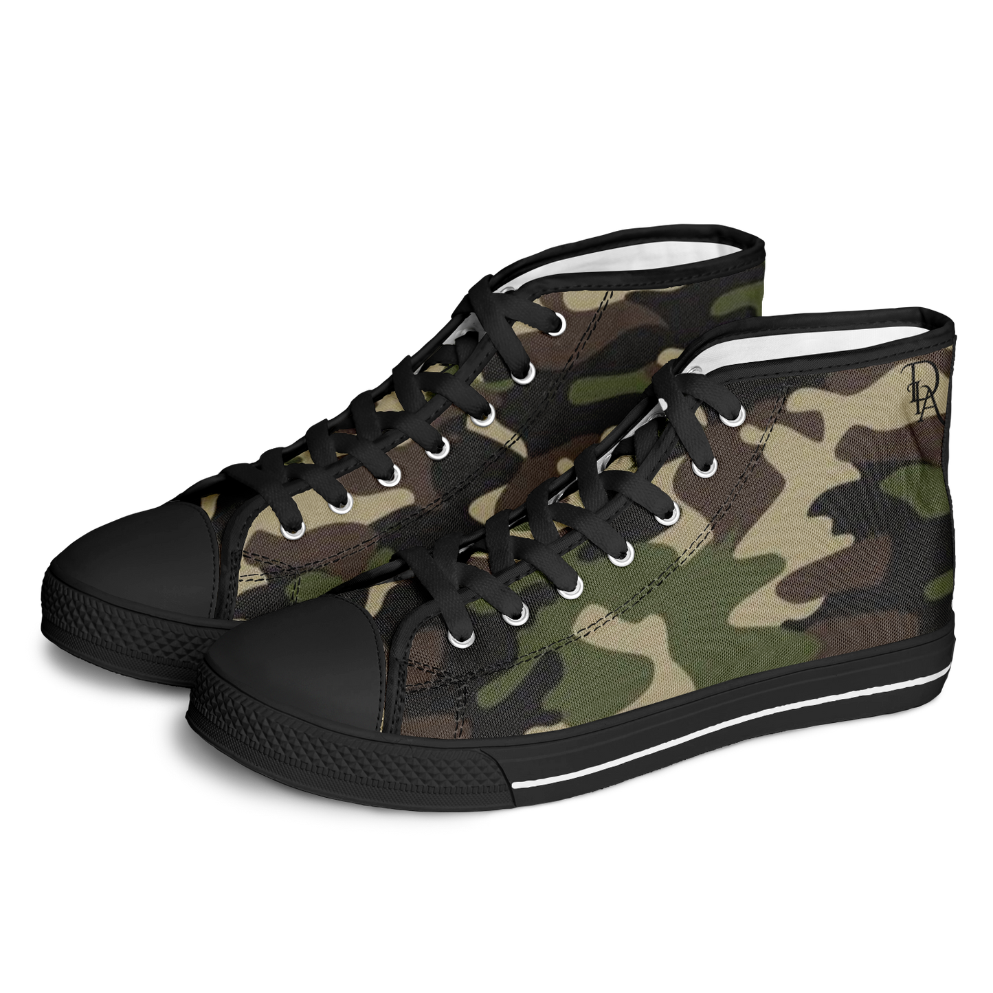 DIA - Army Fatigue Black High Top Shoes