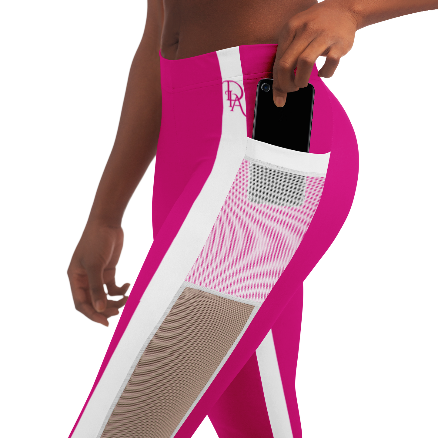 Divine InnerG - Fuchsia Mesh Pocket Legging