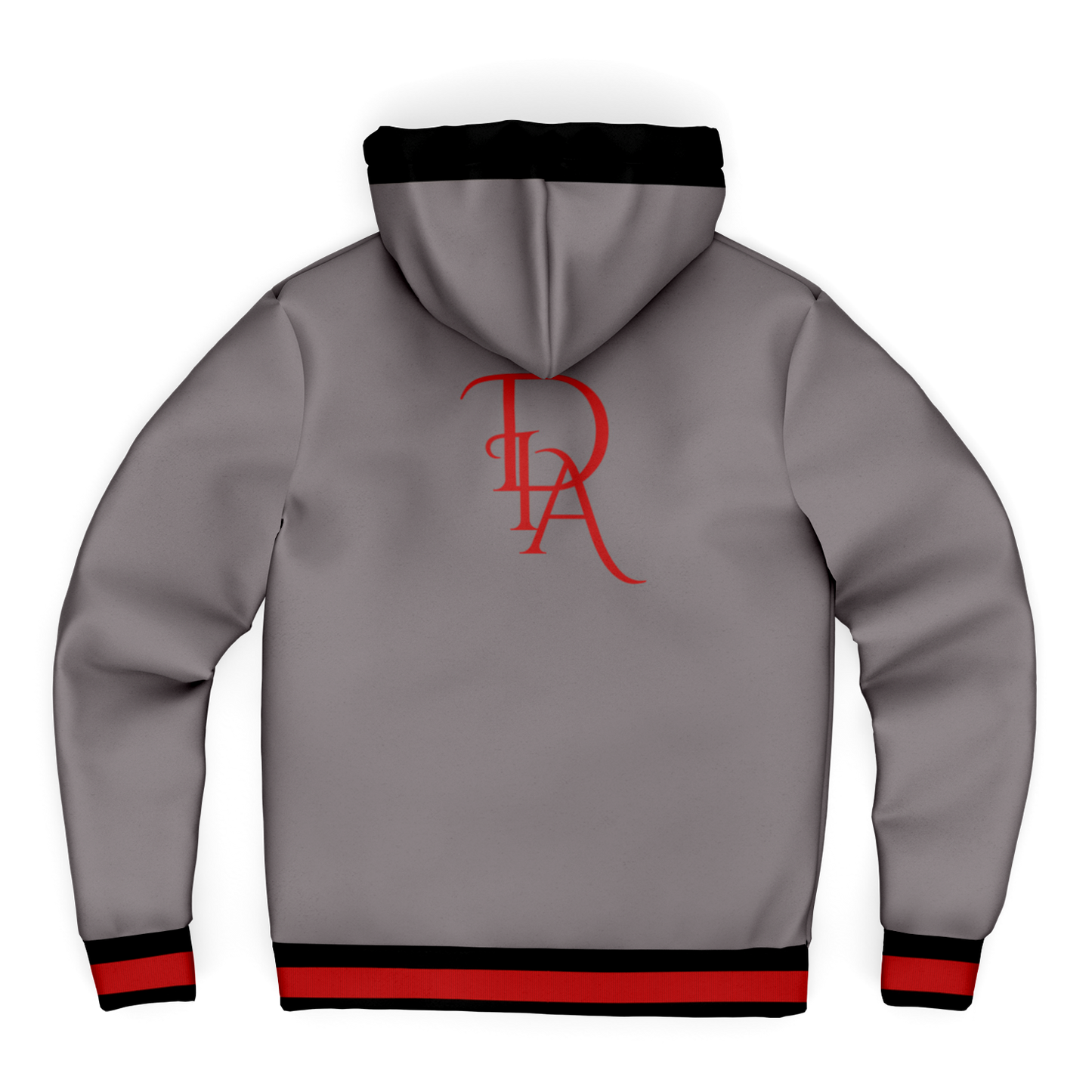 Divine InnerG - Gray Black and Red Microfleece Zipper hoodie