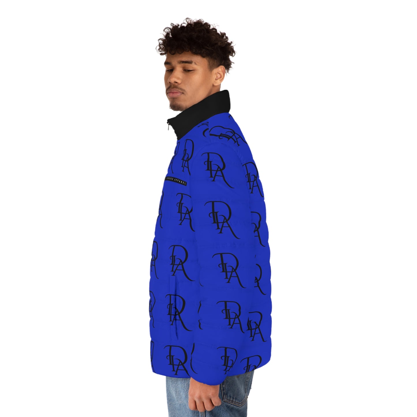 DIA - Royal Blue and Black Men's Puffer Jacket