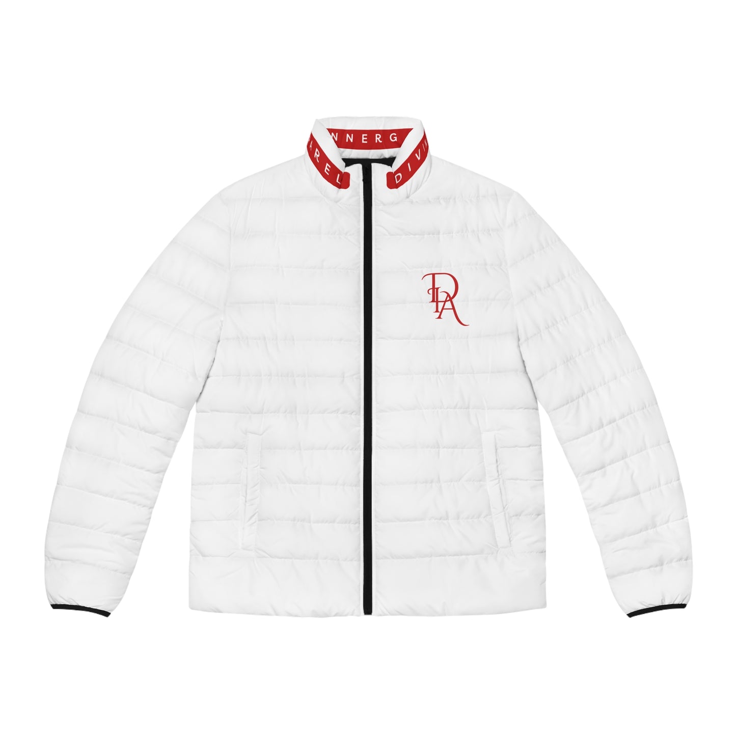 DIA - White and Red Men's Puffer Jacket