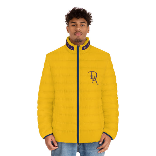 DIA - Yellow and Blue Men's Puffer Jacket