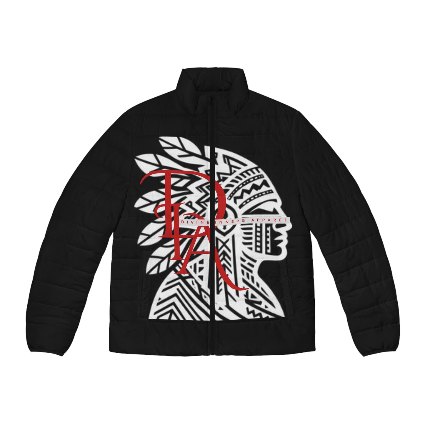 DIA - Black Cherokee Chief Men's Puffer Jacket