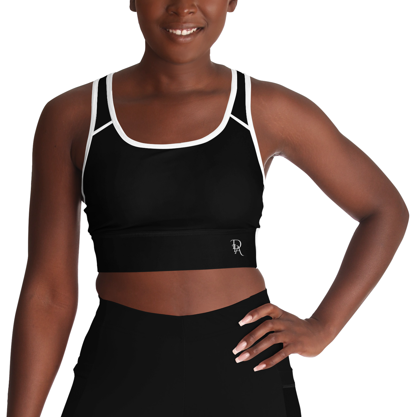 Divine InnerG - Black Mesh Padded Sports Bra