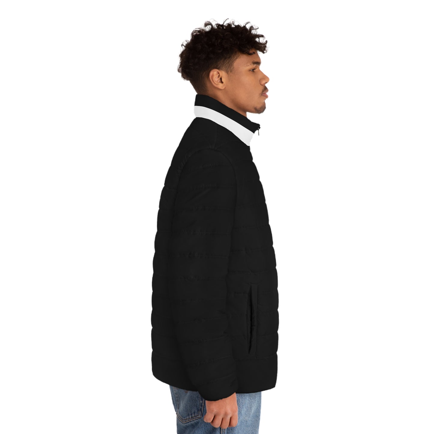 DIA - Black and White Men's Puffer Jacket