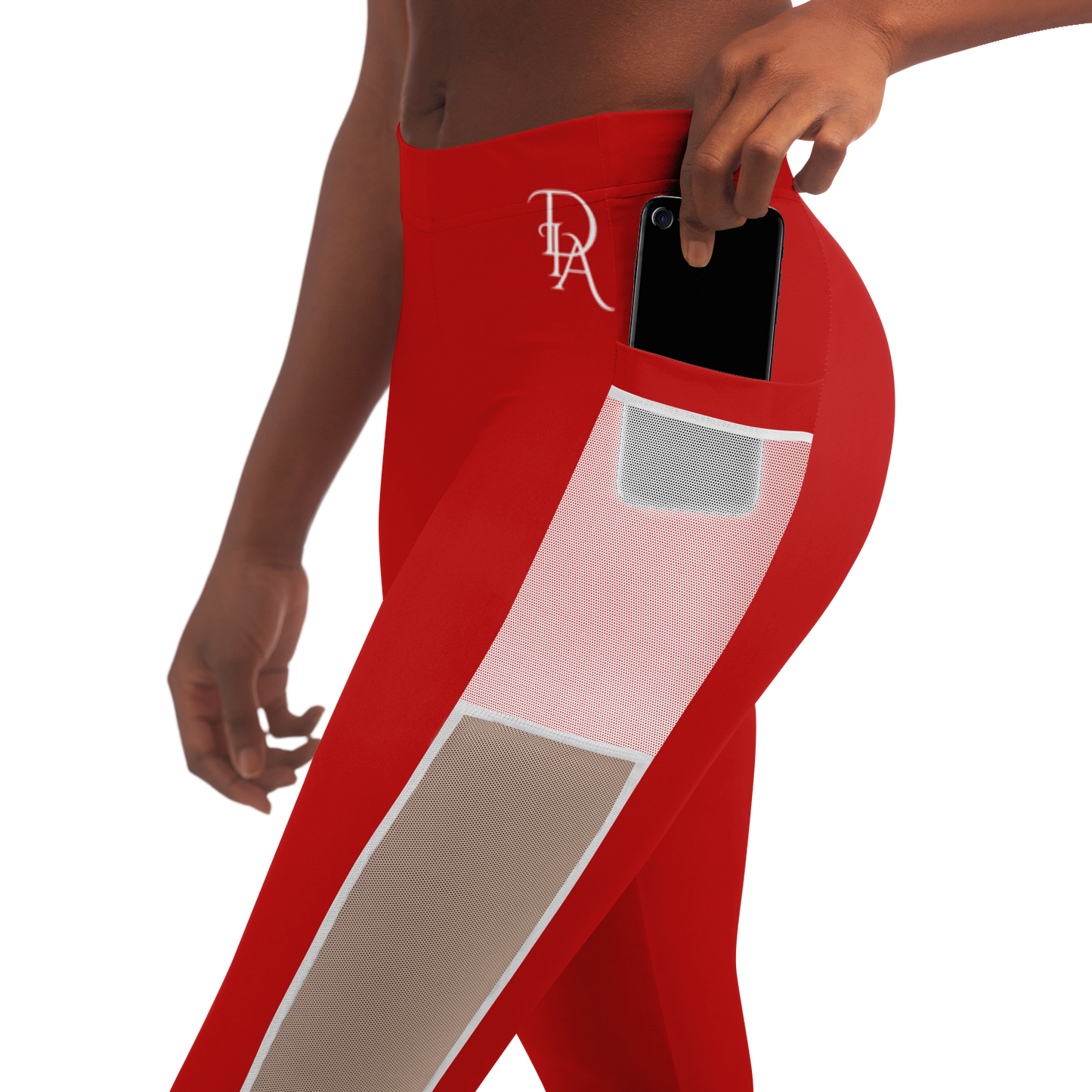 Divine InnerG - Red Mesh Pocket Legging