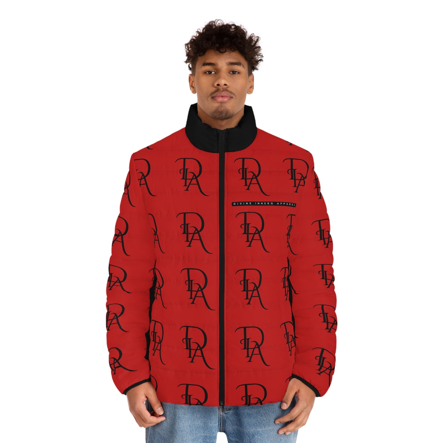 DIA - Red and Black Men's Puffer Jacket