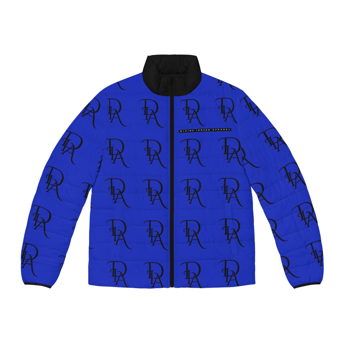 DIA - Royal Blue and Black Men's Puffer Jacket