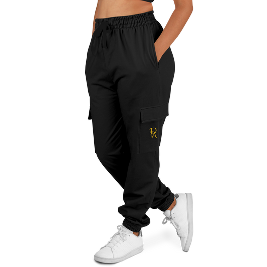 Divine InnerG - Black and Yellow Athletic Cargo Sweatpant