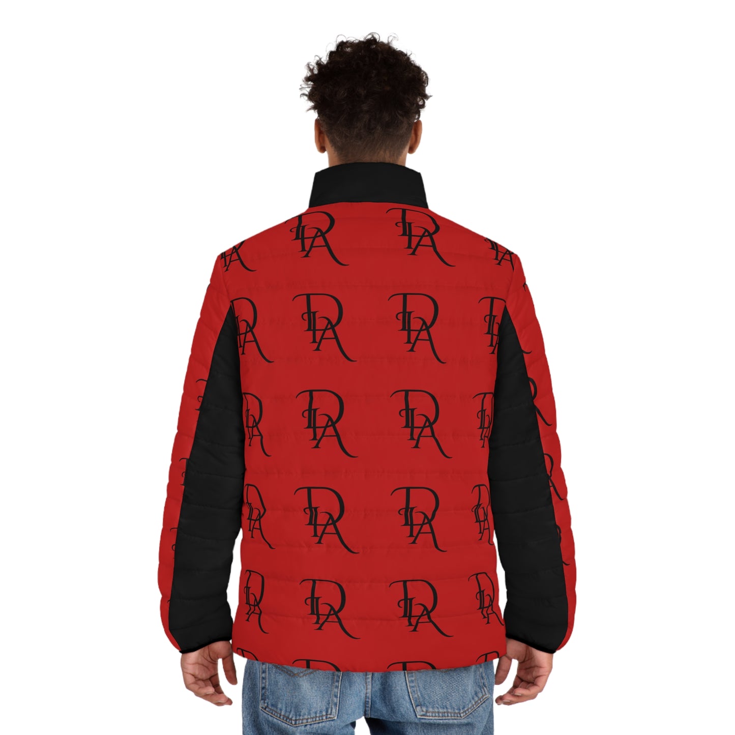 DIA - Red and Black Men's Puffer Jacket