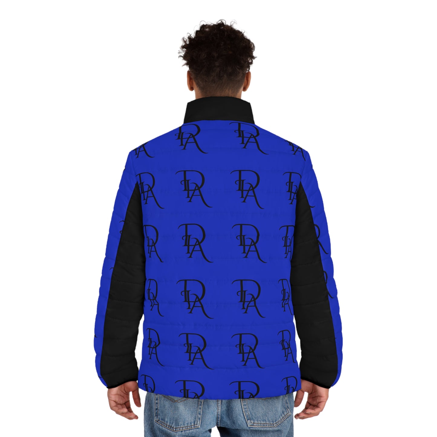 DIA - Royal Blue and Black Men's Puffer Jacket