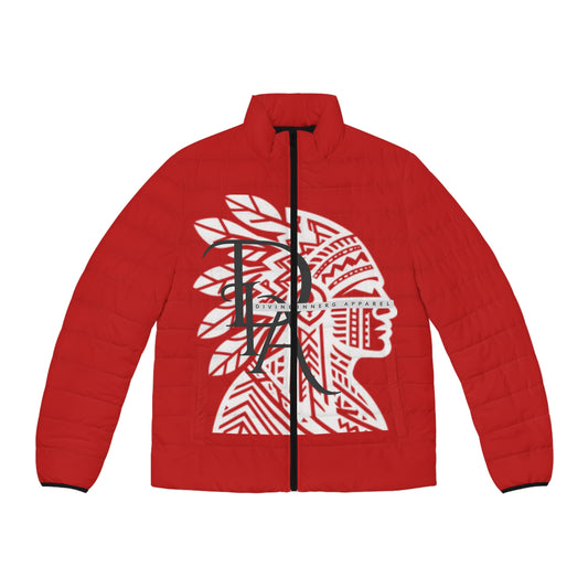 DIA - Red Cherokee Chief Men's Puffer Jacket