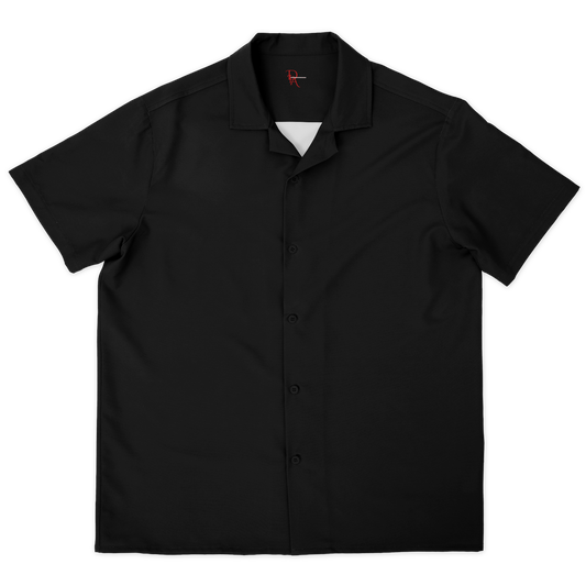 DIA - Black Collar Short Sleeve Button Shirt