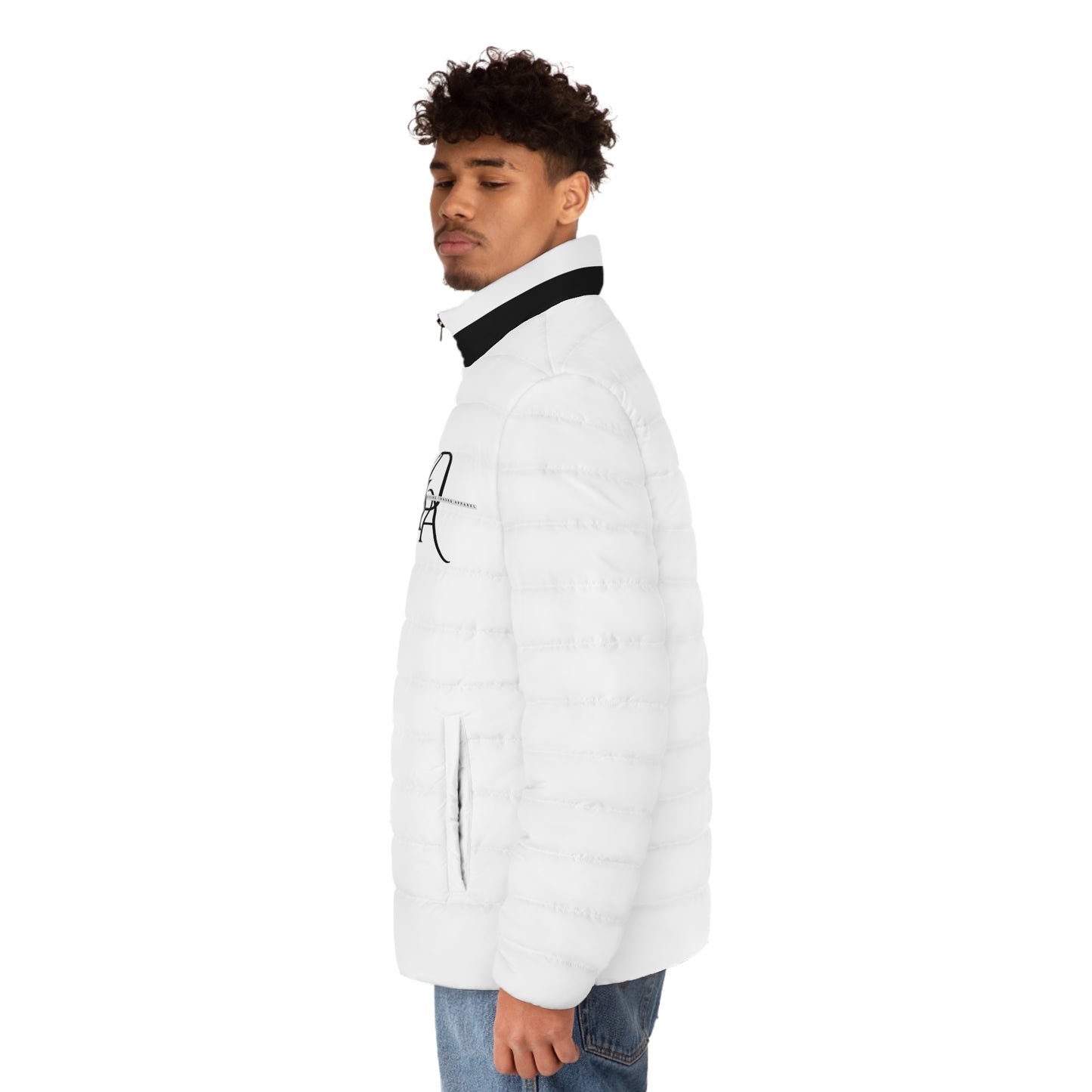 DIA - Black and White Men's Puffer Jacket