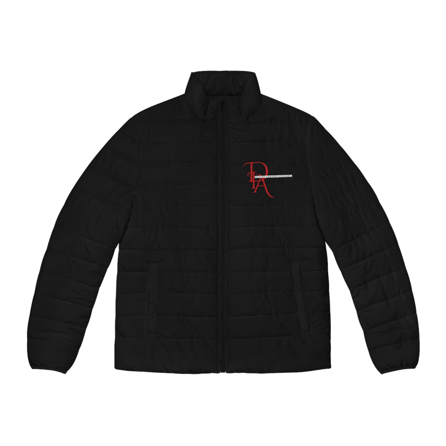 DIA - Black and Red Men's Puffer Jacket