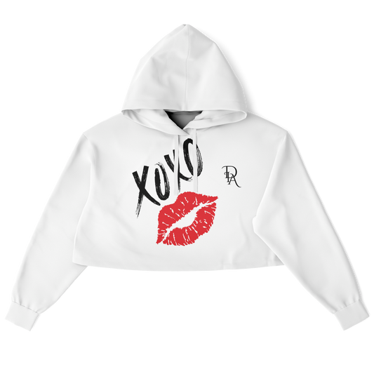 DIA - White xoxo Cropped Hoodie