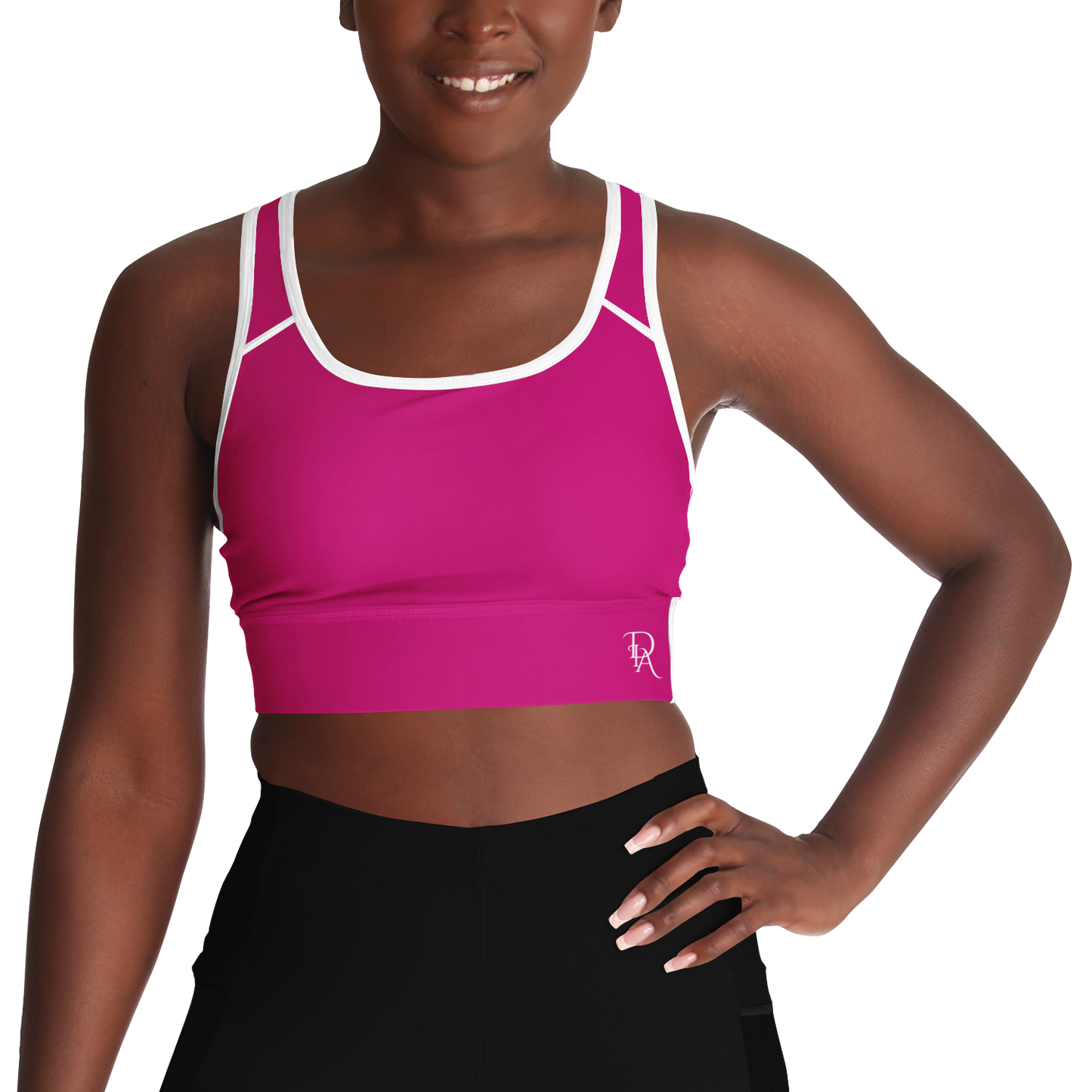 DIA - Fuchsia Mesh Padded Sports Bra