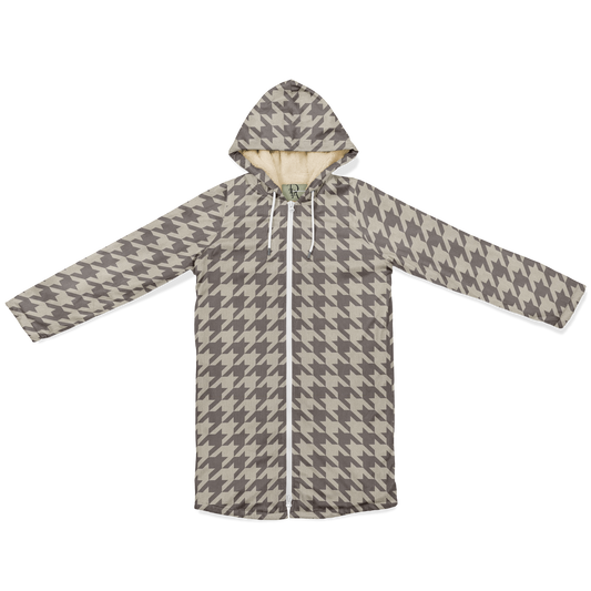 Divine InnerG - Tan Houndstooth Zipper Cloak