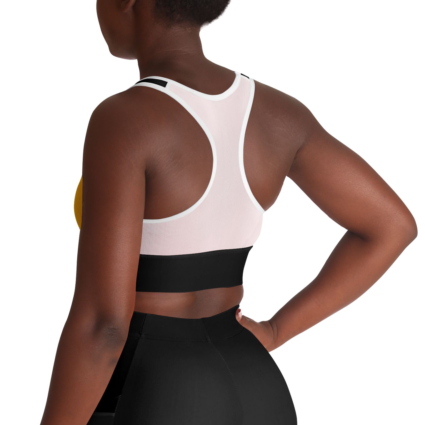 Divine InnerG - Yellow and Black Mesh Padded Sports Bra copy