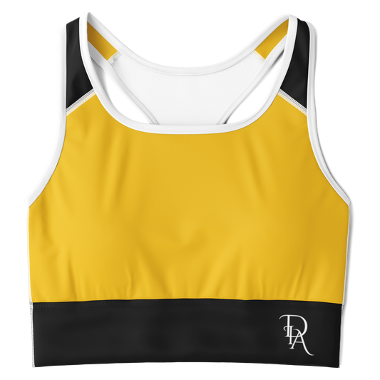 Divine InnerG - Yellow and Black Mesh Padded Sports Bra copy